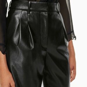 Black Vegan Leather Effortless Pants